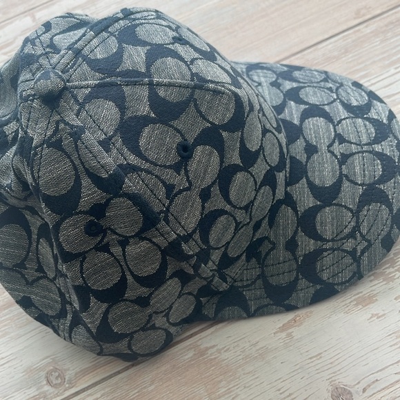 New COACH Signature Chambray Jeans Color Baseball Hat sale Authentic hat sz M/L - Picture 12 of 14
